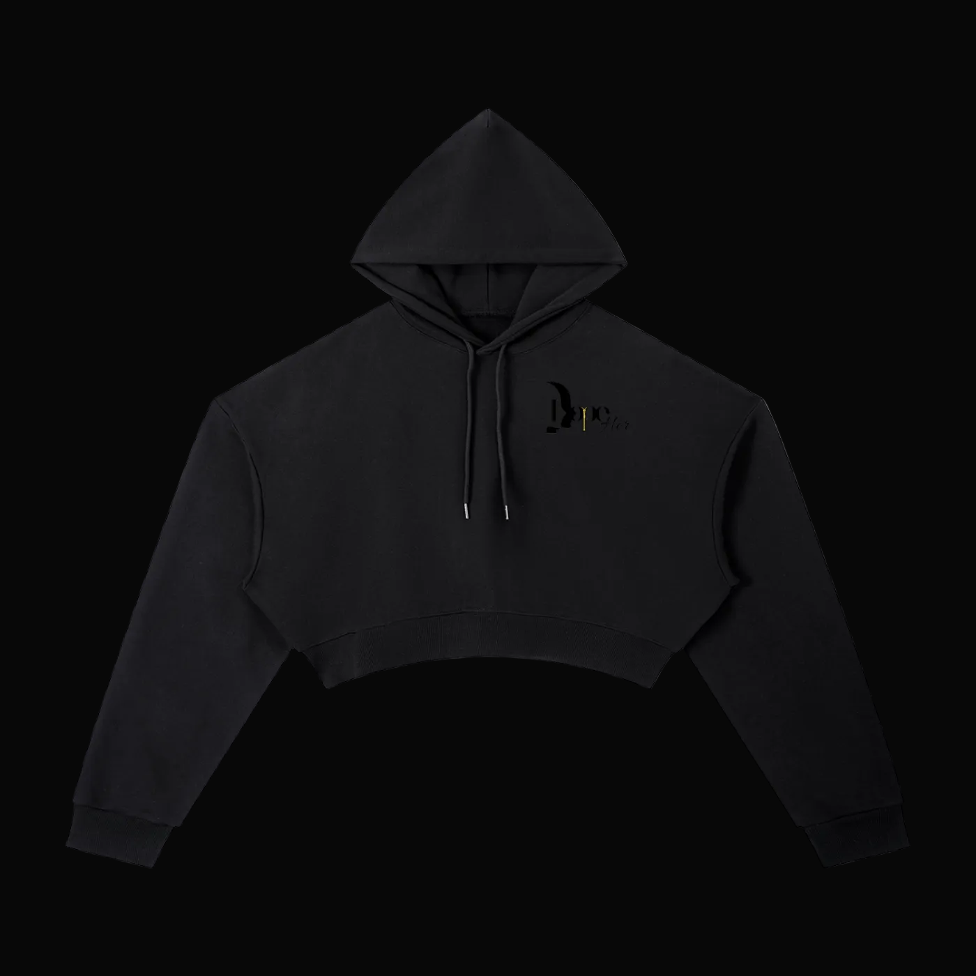 "Shattered Control" Cropped Hoodie