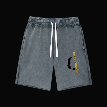 "Undefined" Mineral Wash Raw Shorts