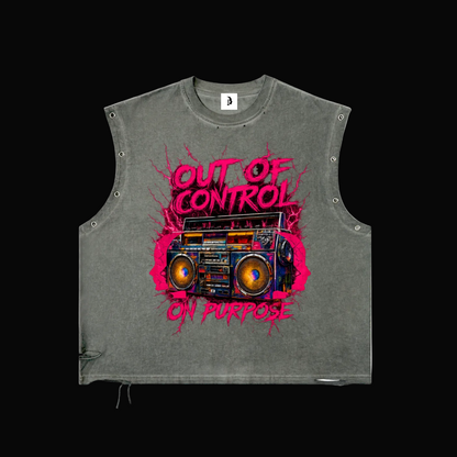 "Out of Control" Distressed Grommet Tank (LIMITED EDITION)