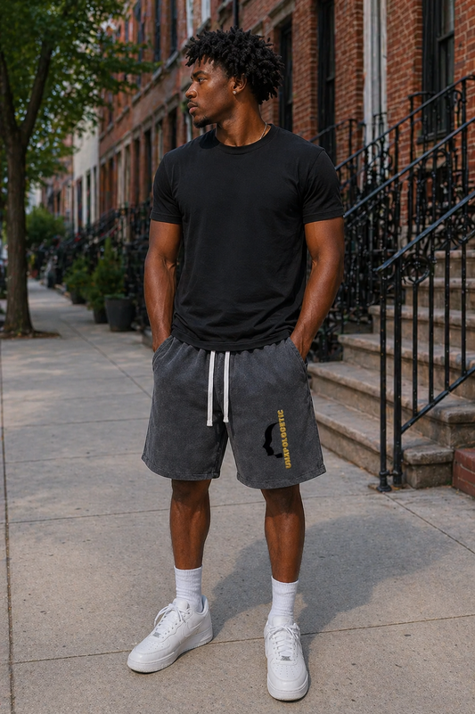 "Undefined" Mineral Wash Raw Shorts
