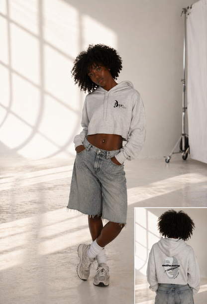 "Shattered Control" Cropped Hoodie