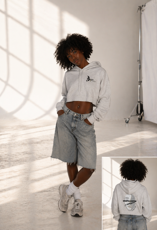 "Shattered Control" Cropped Hoodie