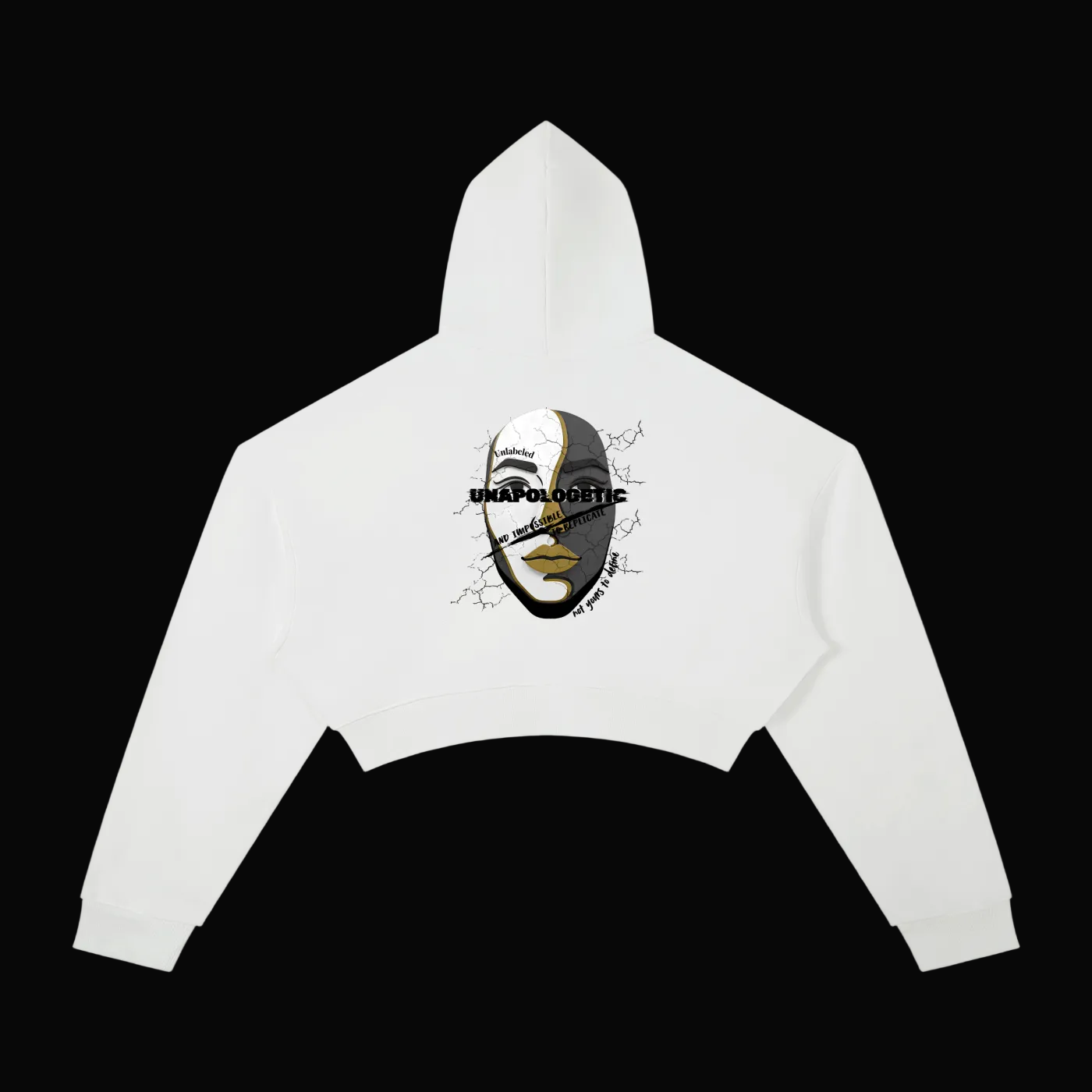 "Shattered Control" Cropped Hoodie