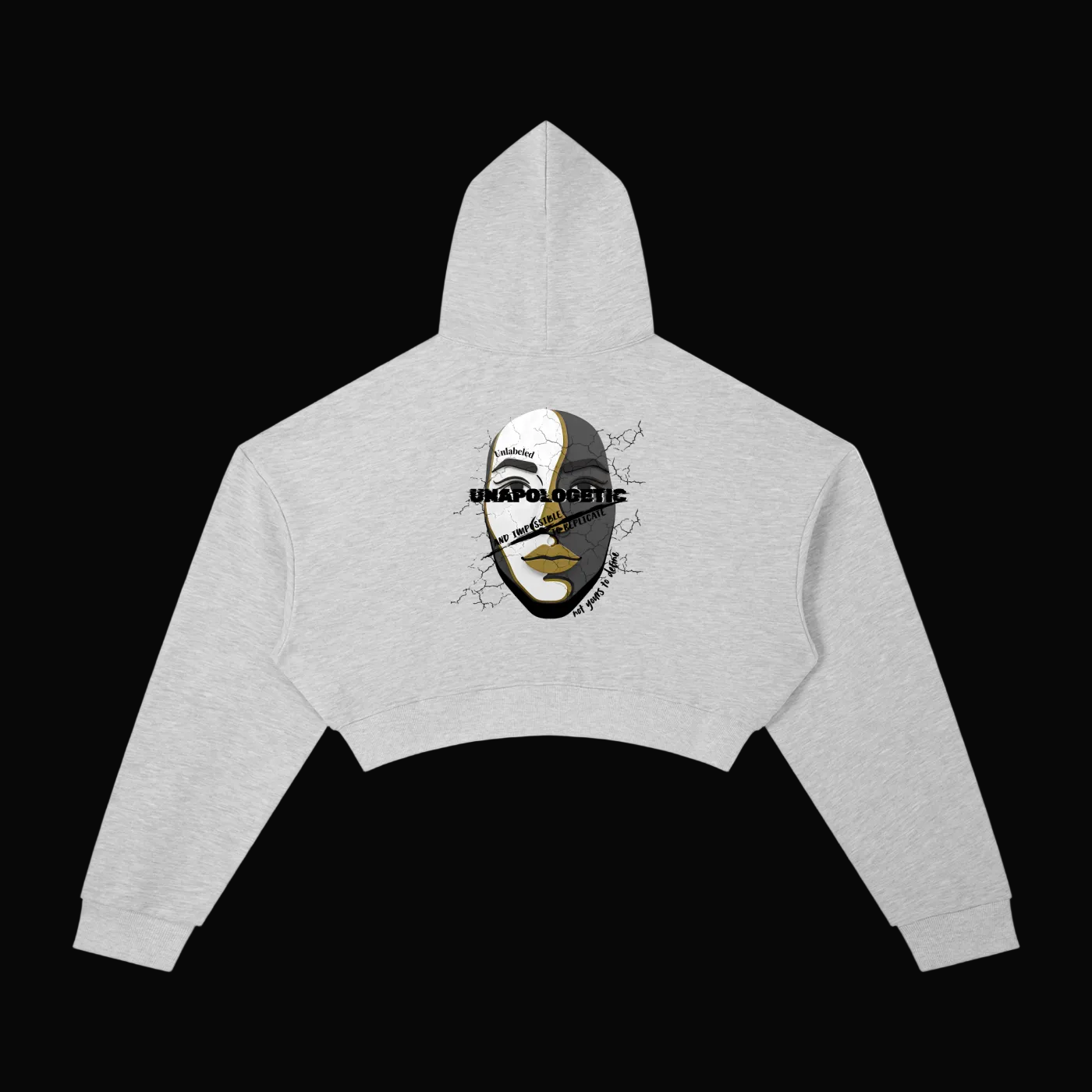 "Shattered Control" Cropped Hoodie